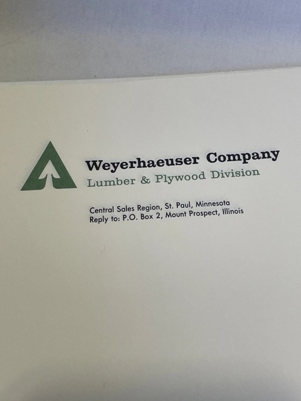 Weyerhaeuser Company Vintage Stationery Letterhead Plywood Lumber Paper Lot 11pc - Picture 5 of 7